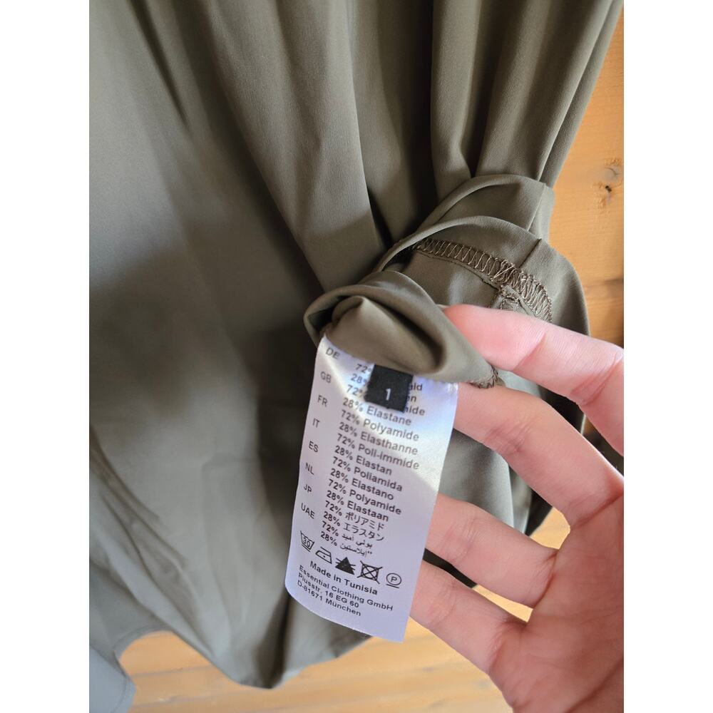 Elemente Clemente Tunic Dress Olive Green Mini Long Sleeve Stretchy S Athleisure - Picture 4 of 4